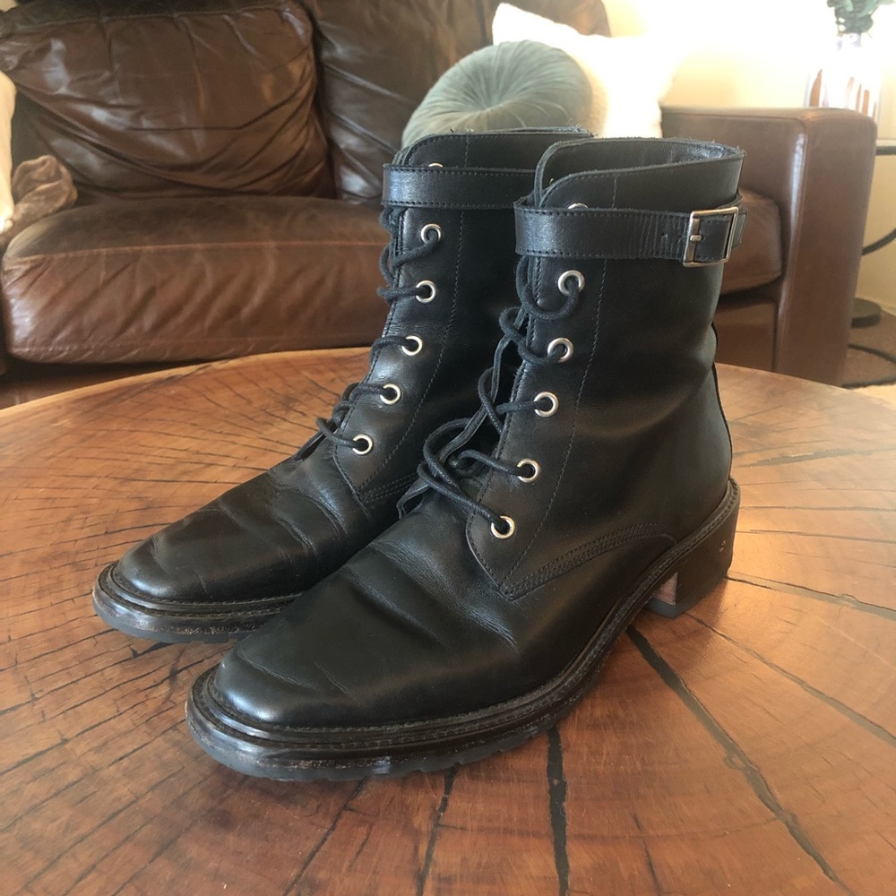 Rachel Comey Black Lace Up Boots